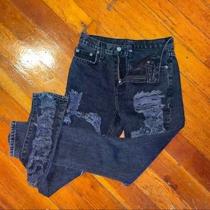 Carmar Black Ripped Jeans